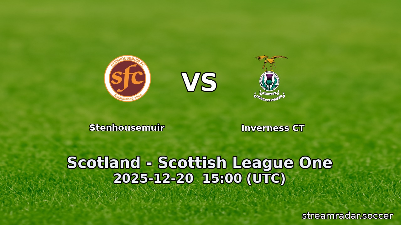 Stenhousemuir vs Inverness CT