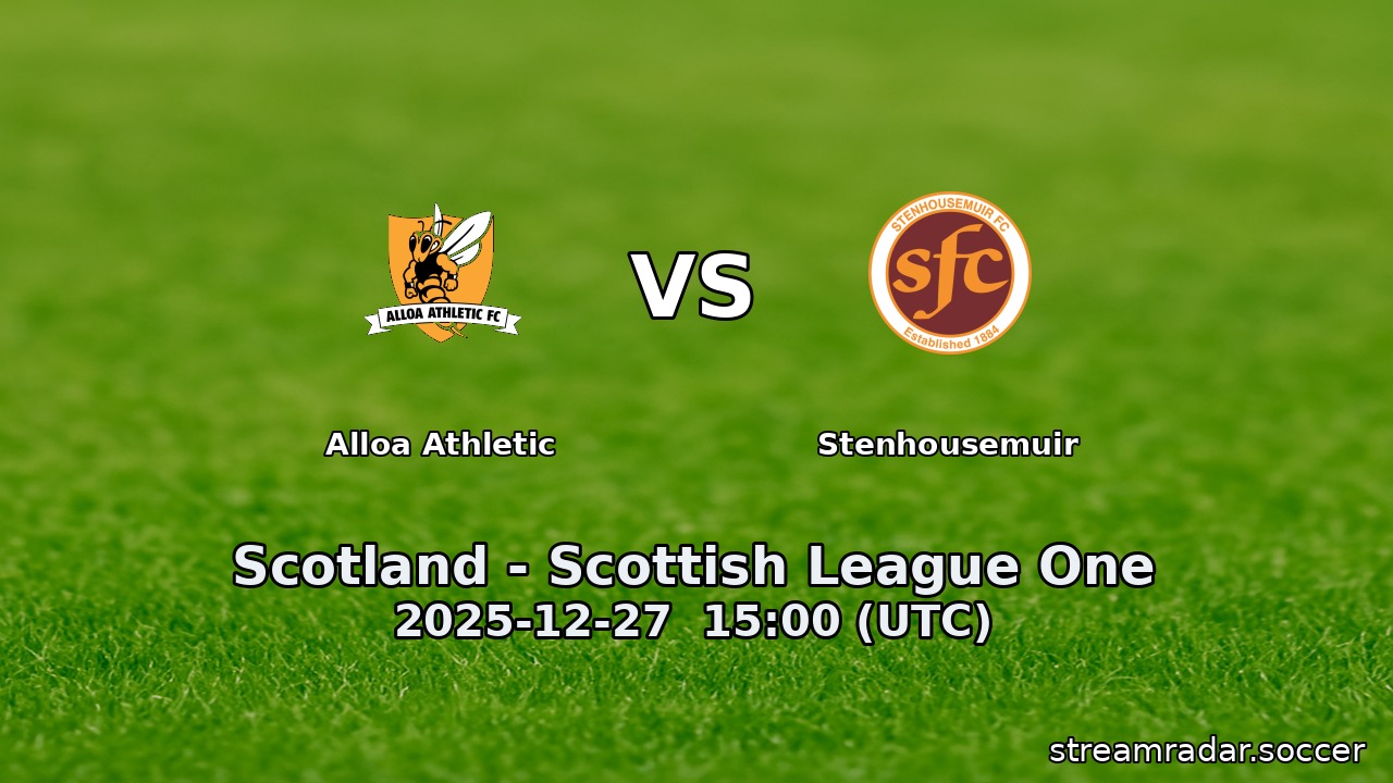 Alloa Athletic vs Stenhousemuir