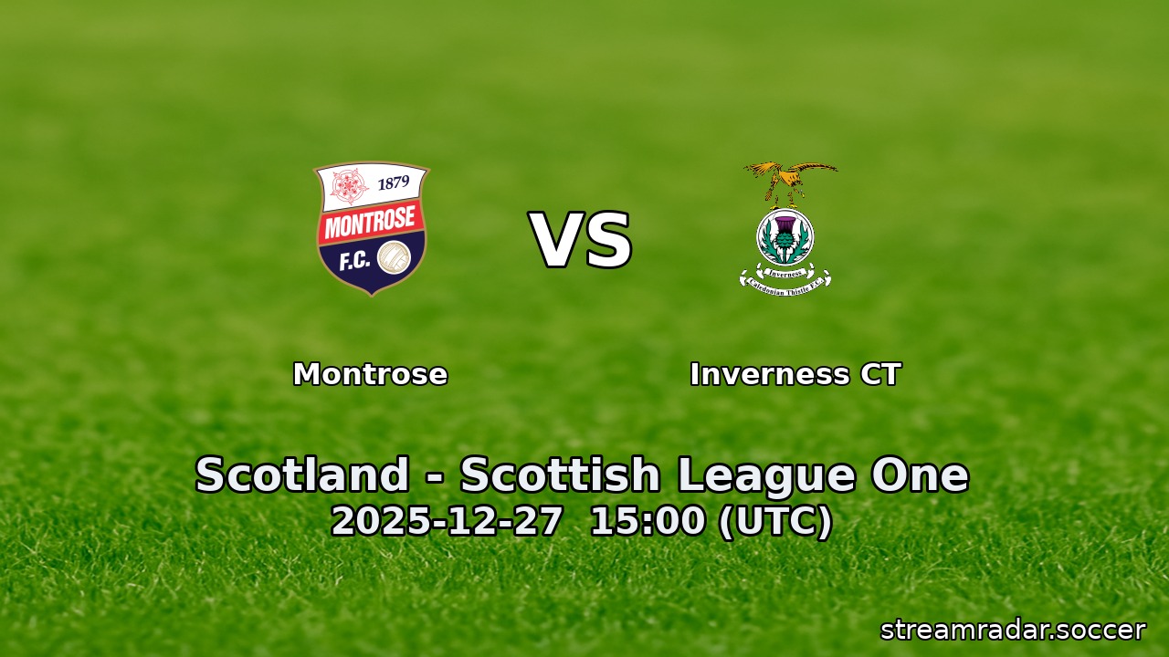 Montrose vs Inverness CT