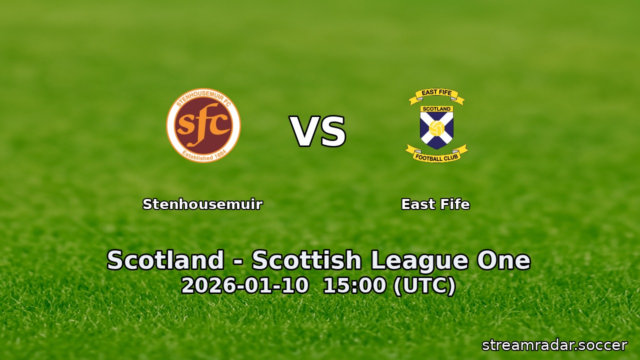 Stenhousemuir vs East Fife