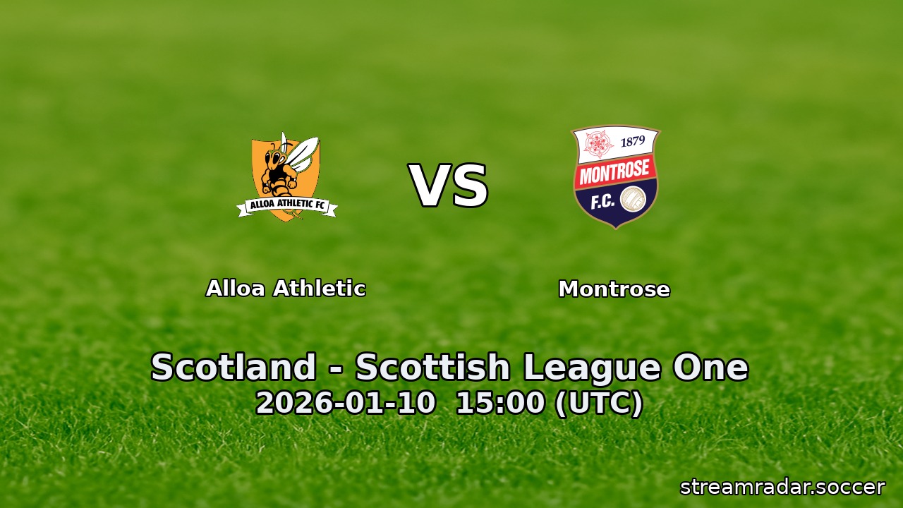 Alloa Athletic vs Montrose