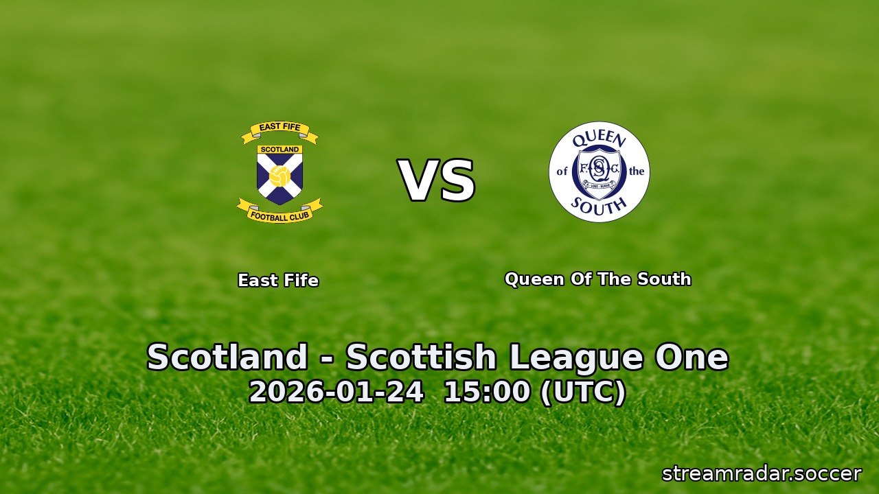 East Fife vs Queen Of The South