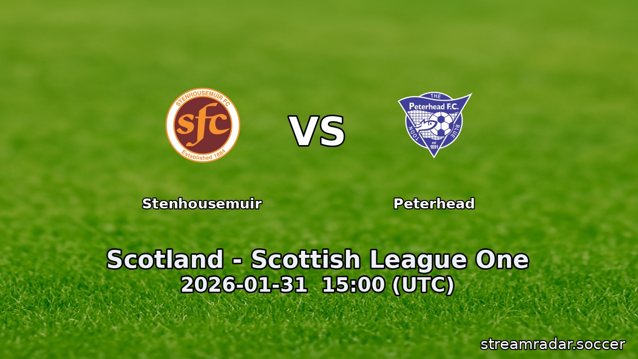 Stenhousemuir vs Peterhead
