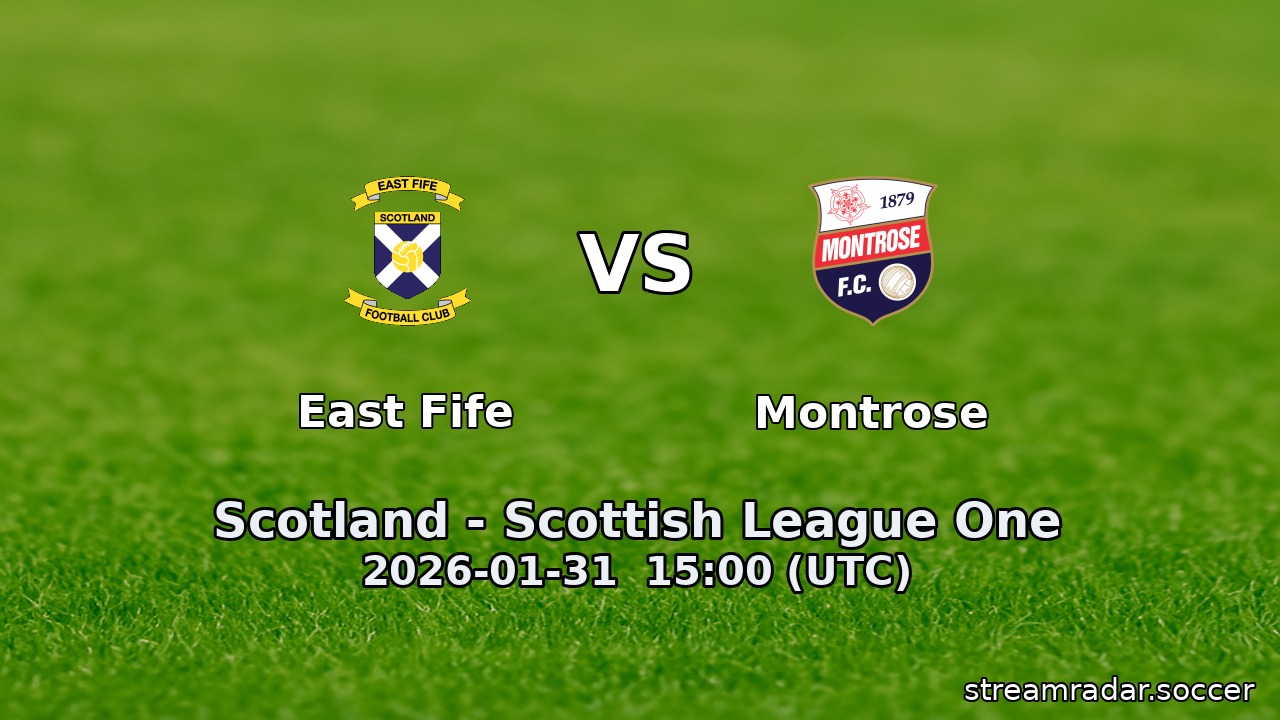 East Fife vs Montrose
