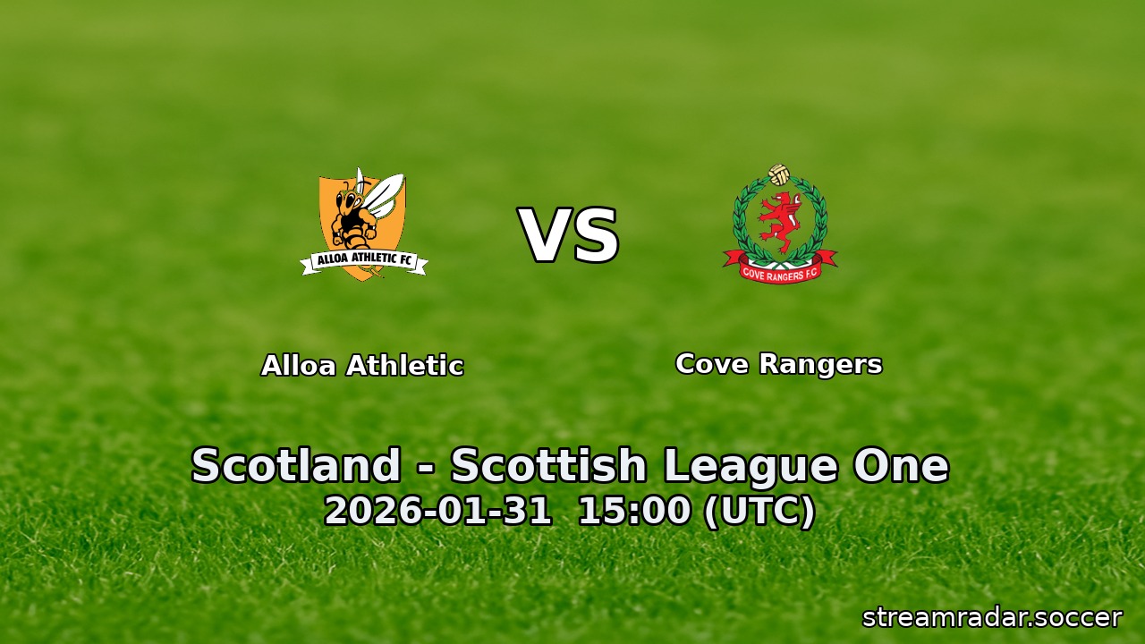 Alloa Athletic vs Cove Rangers