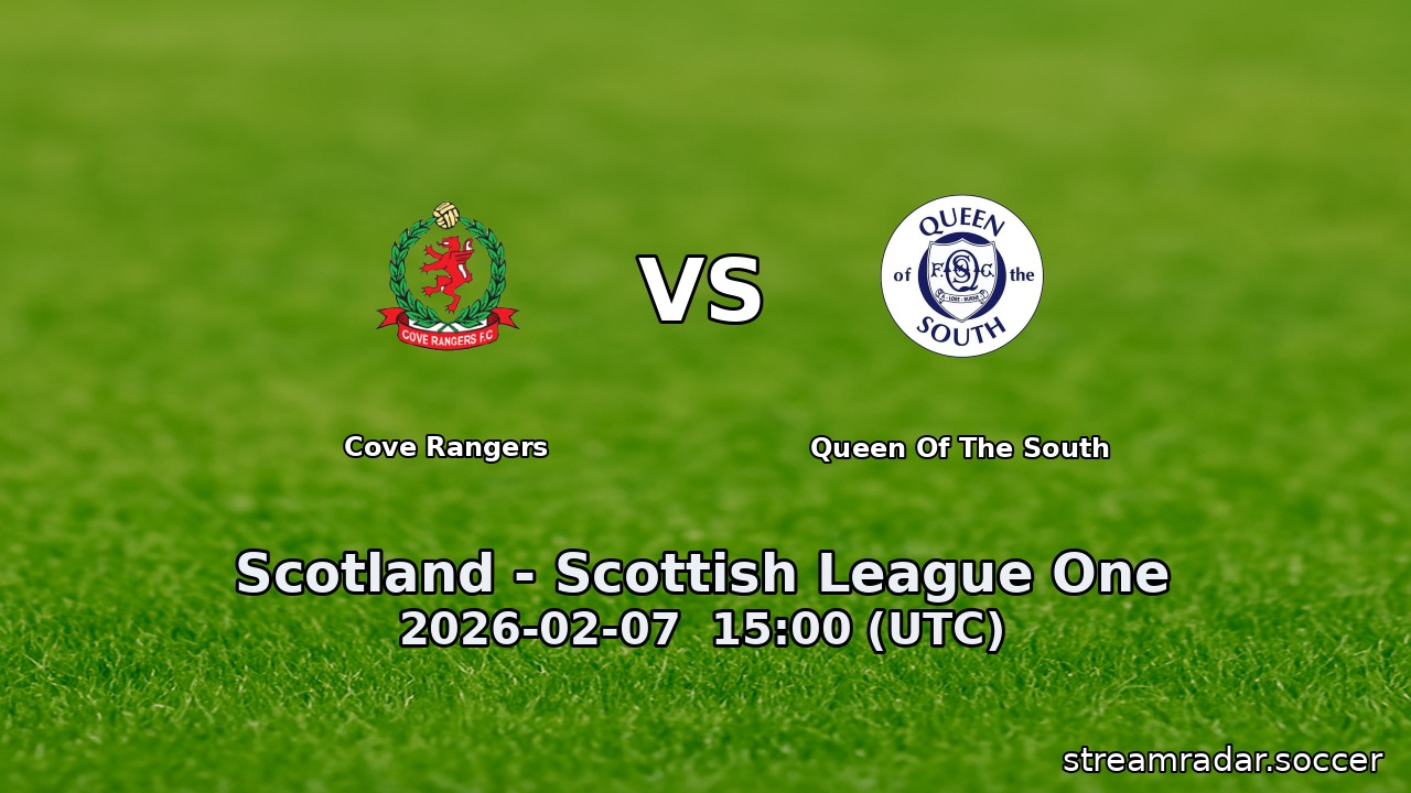 Cove Rangers vs Queen Of The South