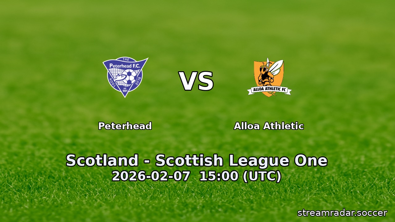 Peterhead vs Alloa Athletic
