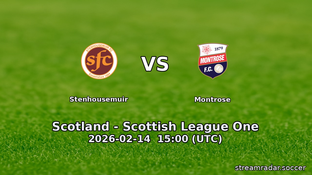 Stenhousemuir vs Montrose