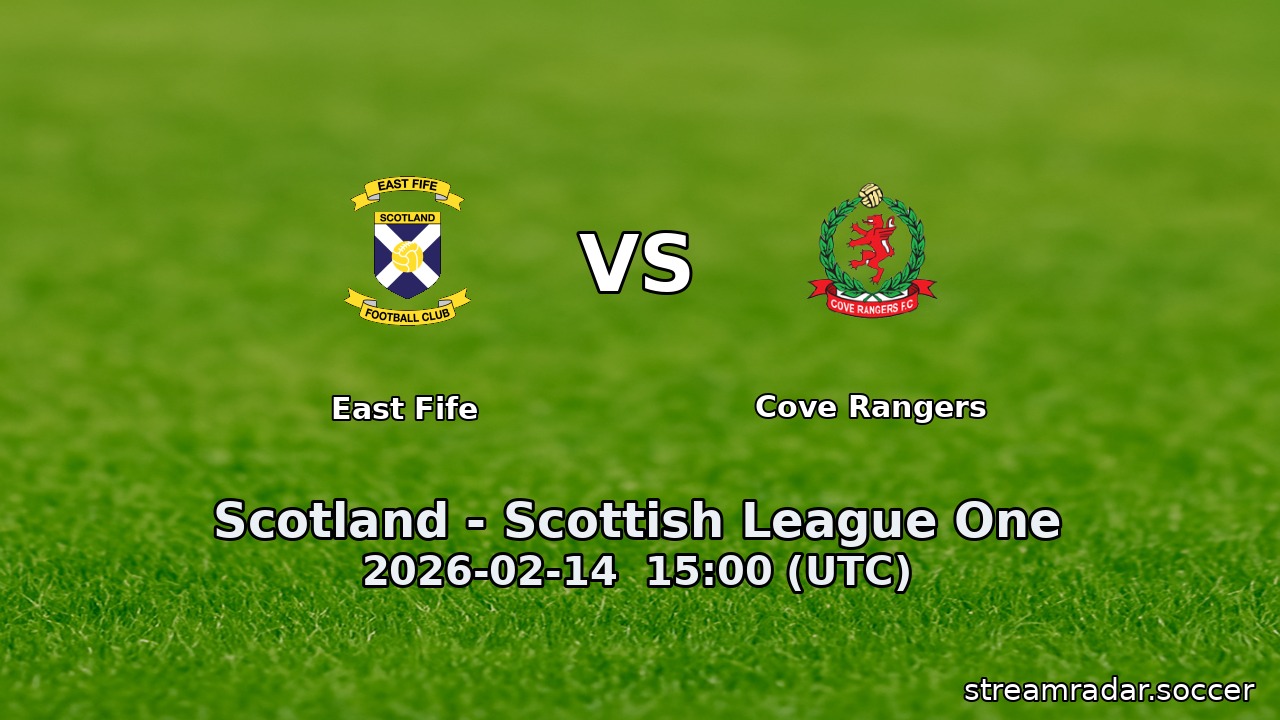 East Fife vs Cove Rangers