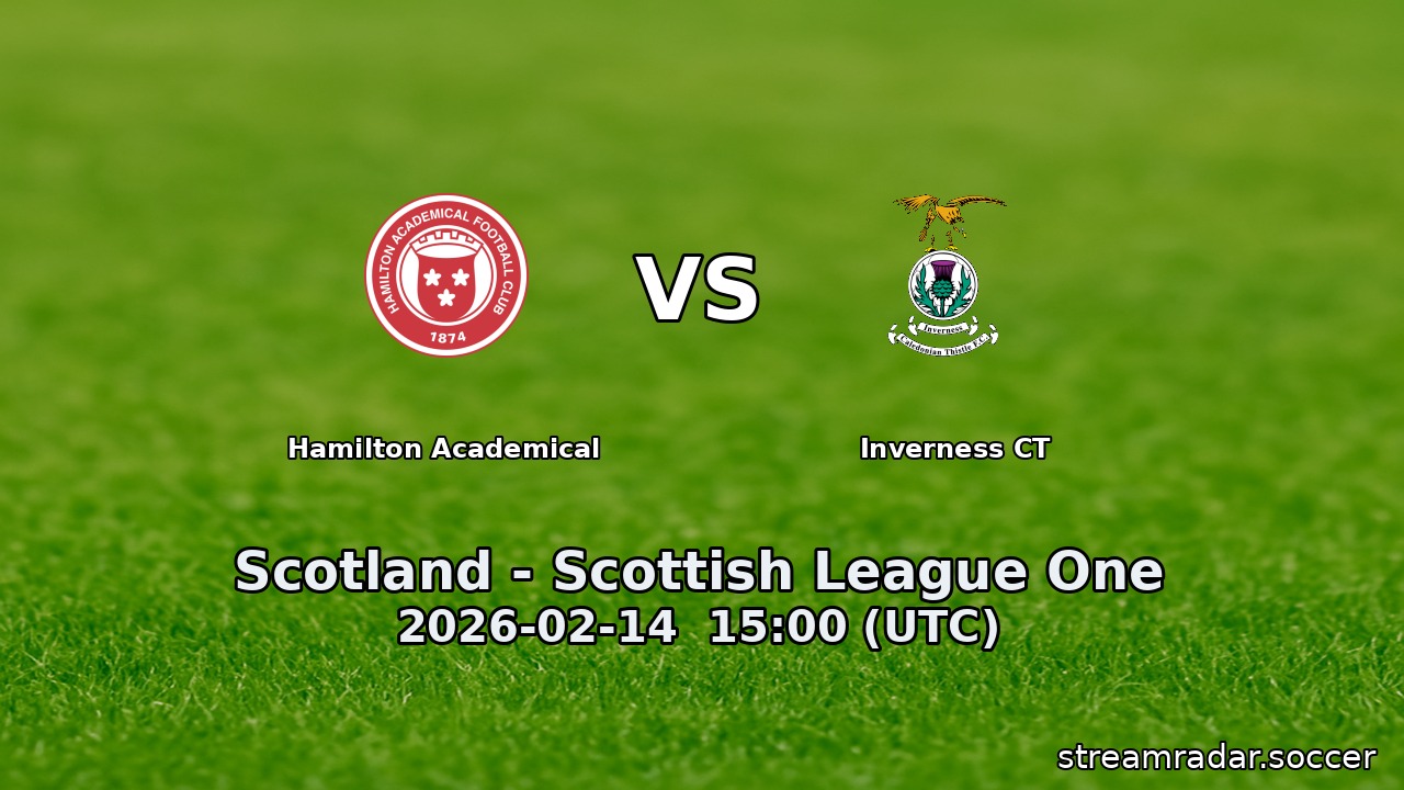 Hamilton Academical vs Inverness CT