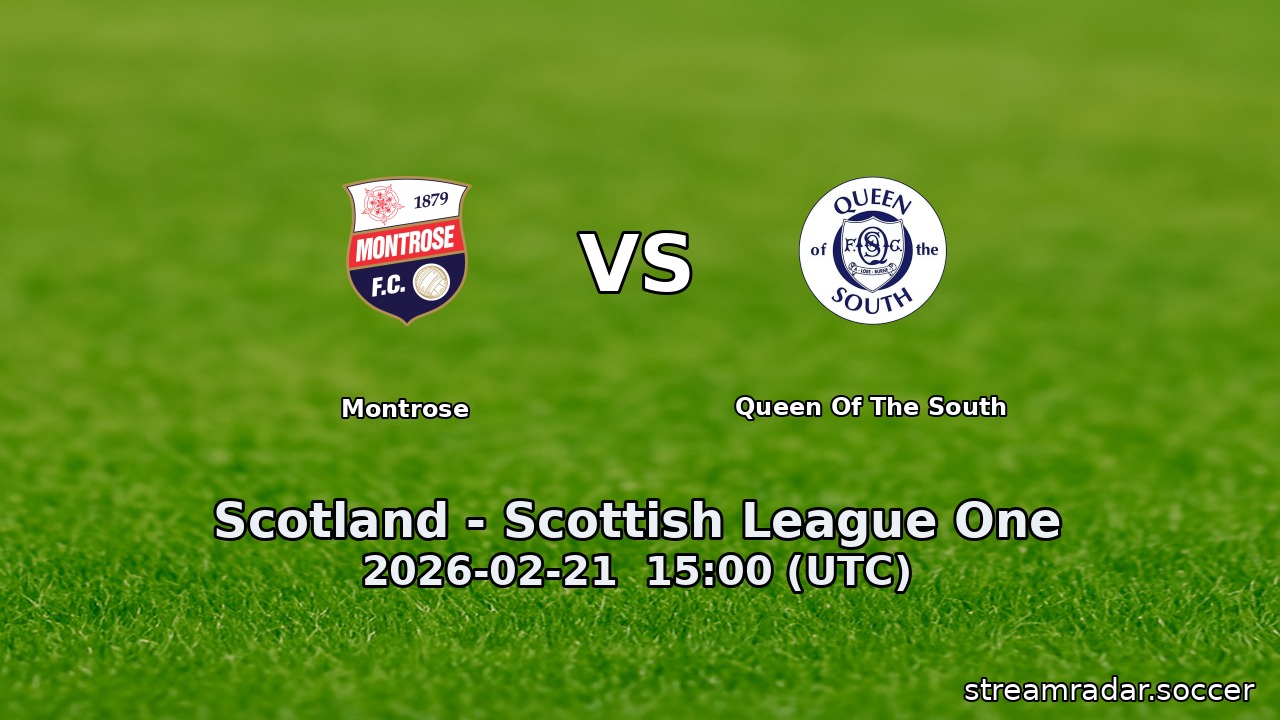 Montrose vs Queen Of The South