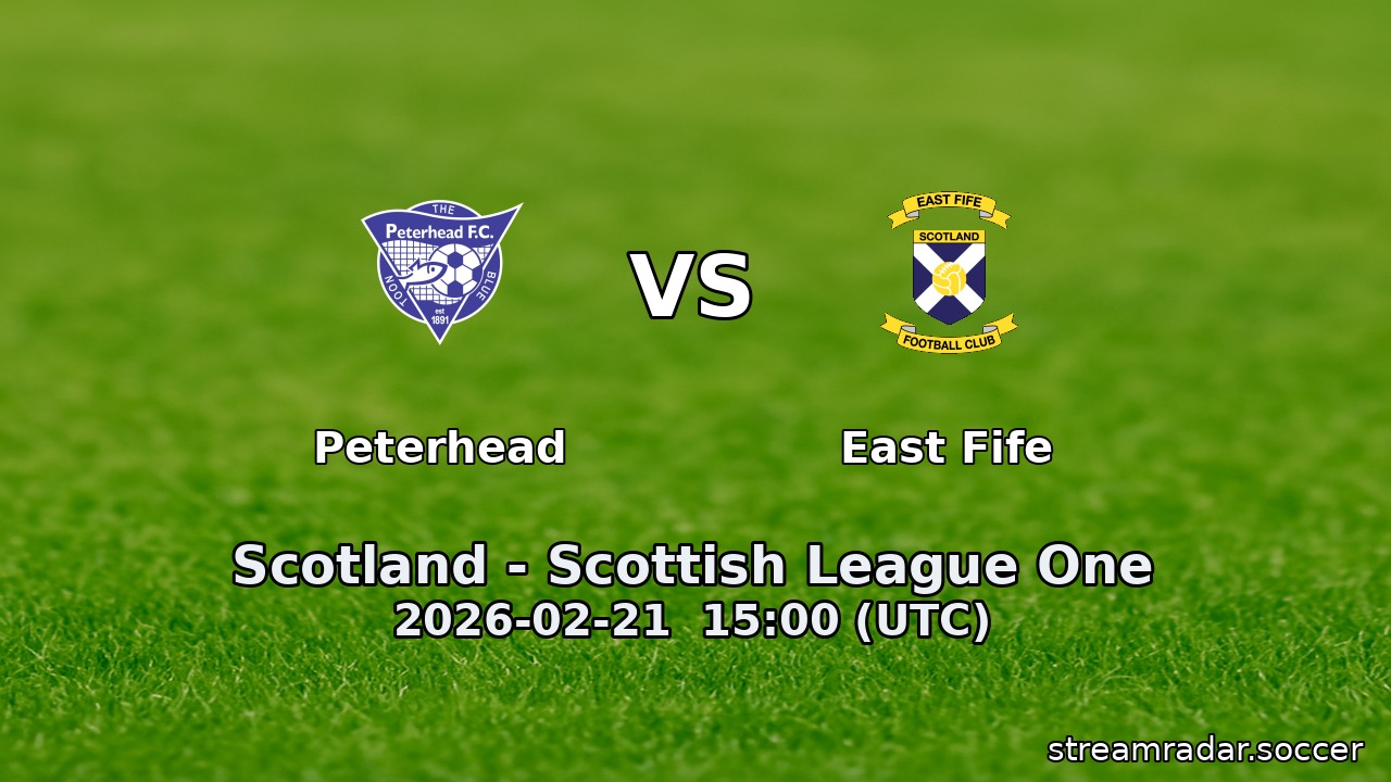 Peterhead vs East Fife