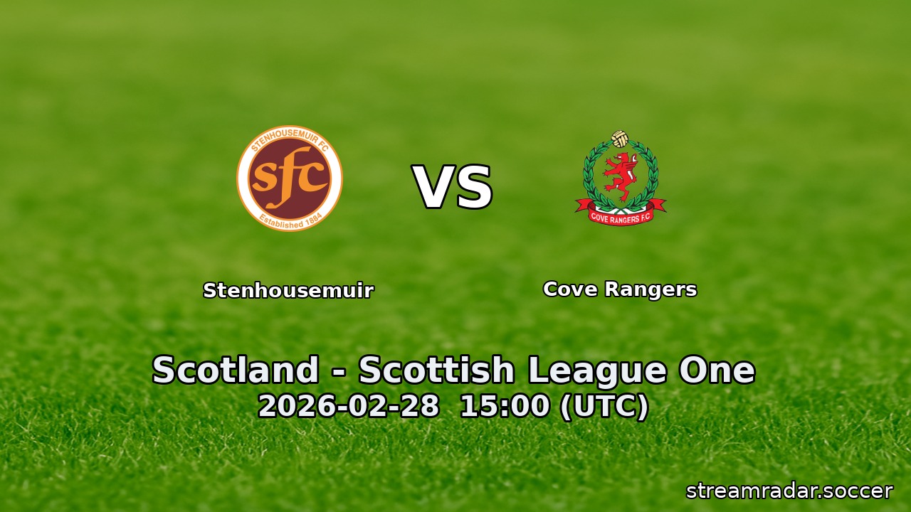 Stenhousemuir vs Cove Rangers
