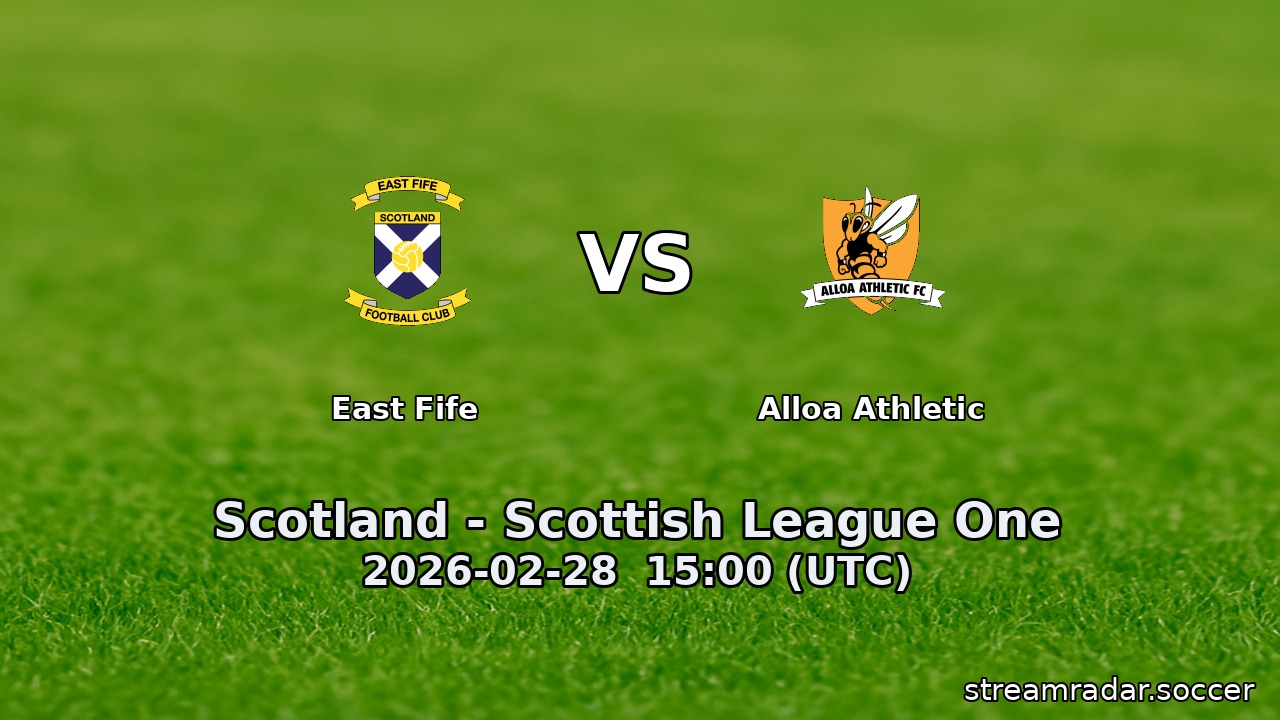 East Fife vs Alloa Athletic