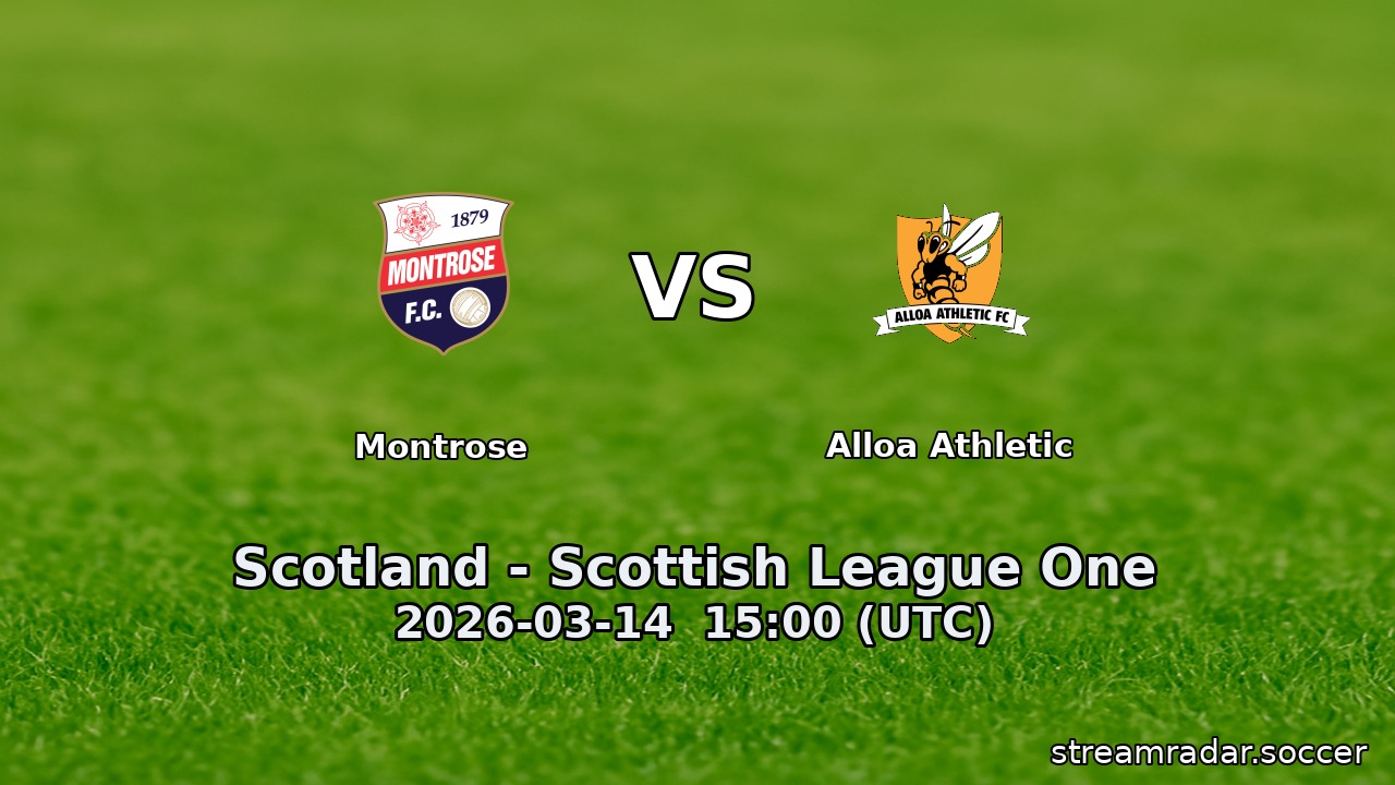 Montrose vs Alloa Athletic