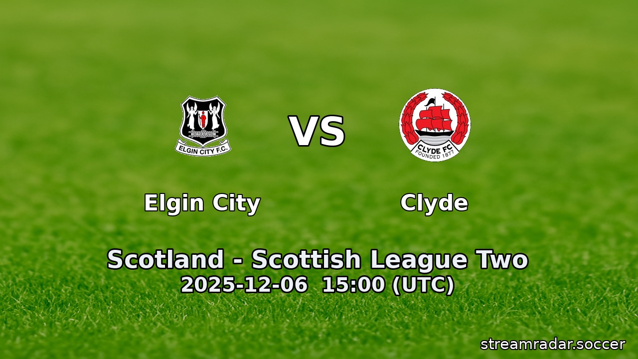 Elgin City vs Clyde