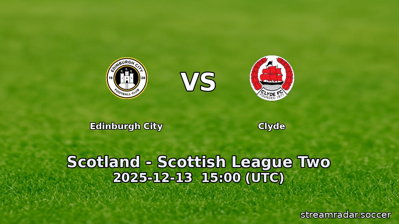 Edinburgh City vs Clyde