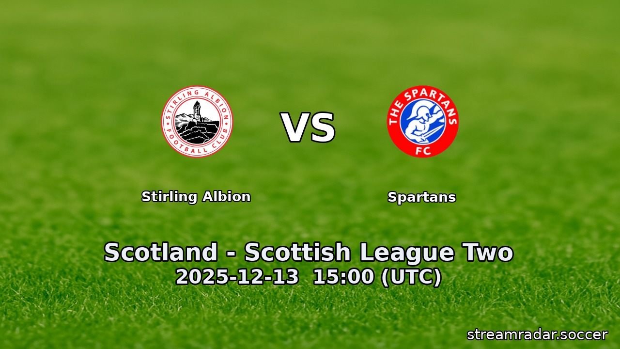 Stirling Albion vs Spartans