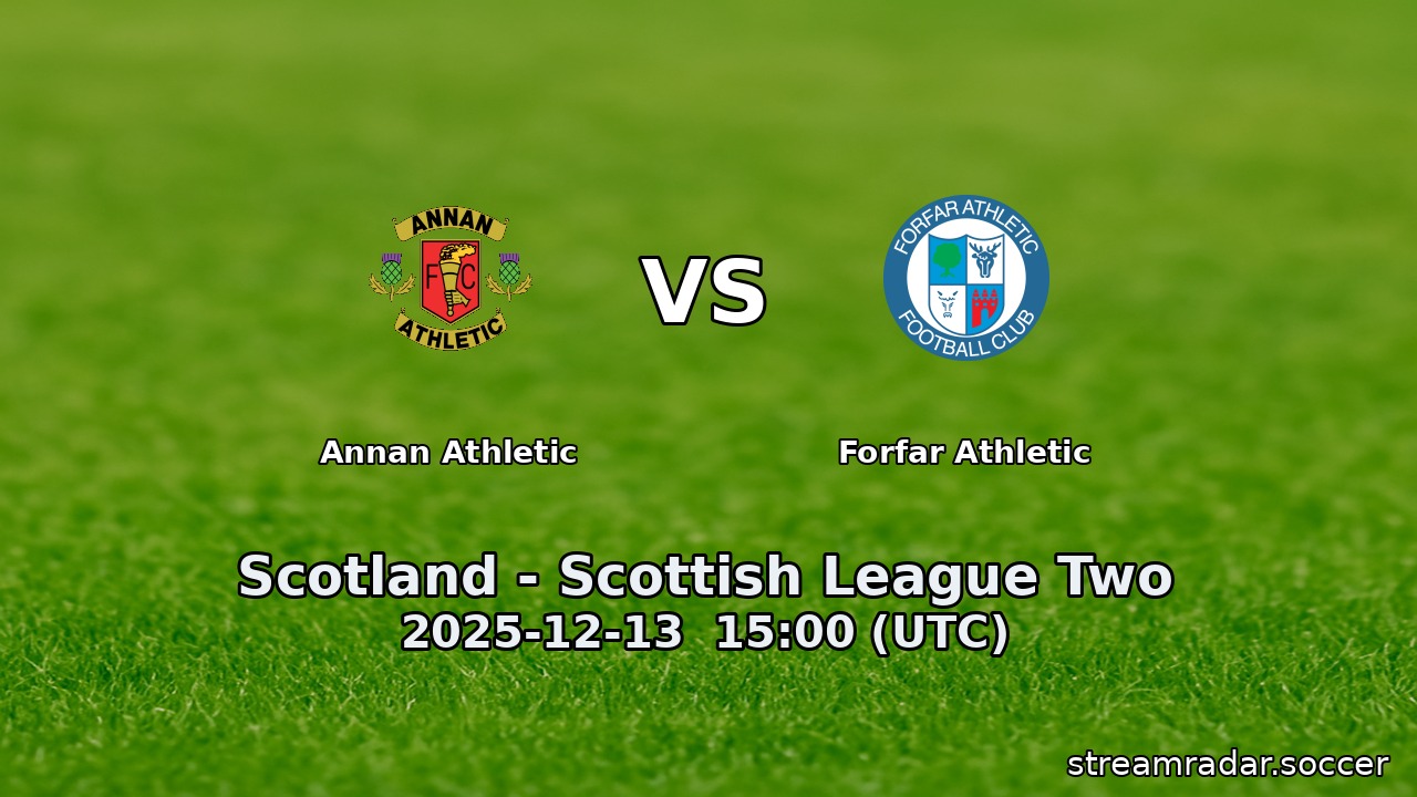 Annan Athletic vs Forfar Athletic