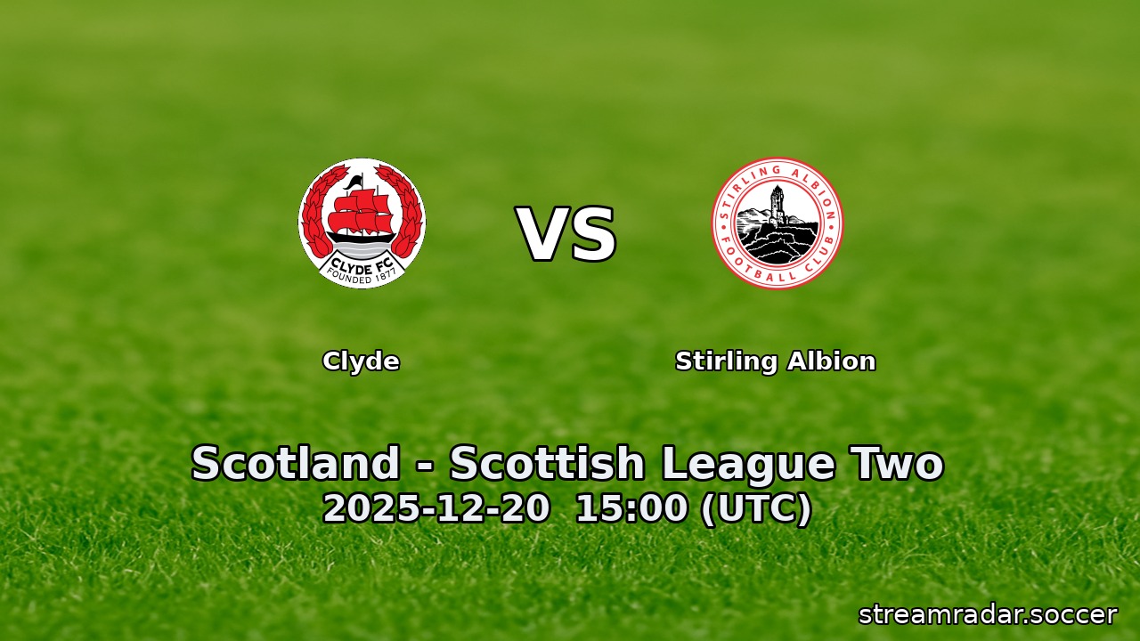 Clyde vs Stirling Albion