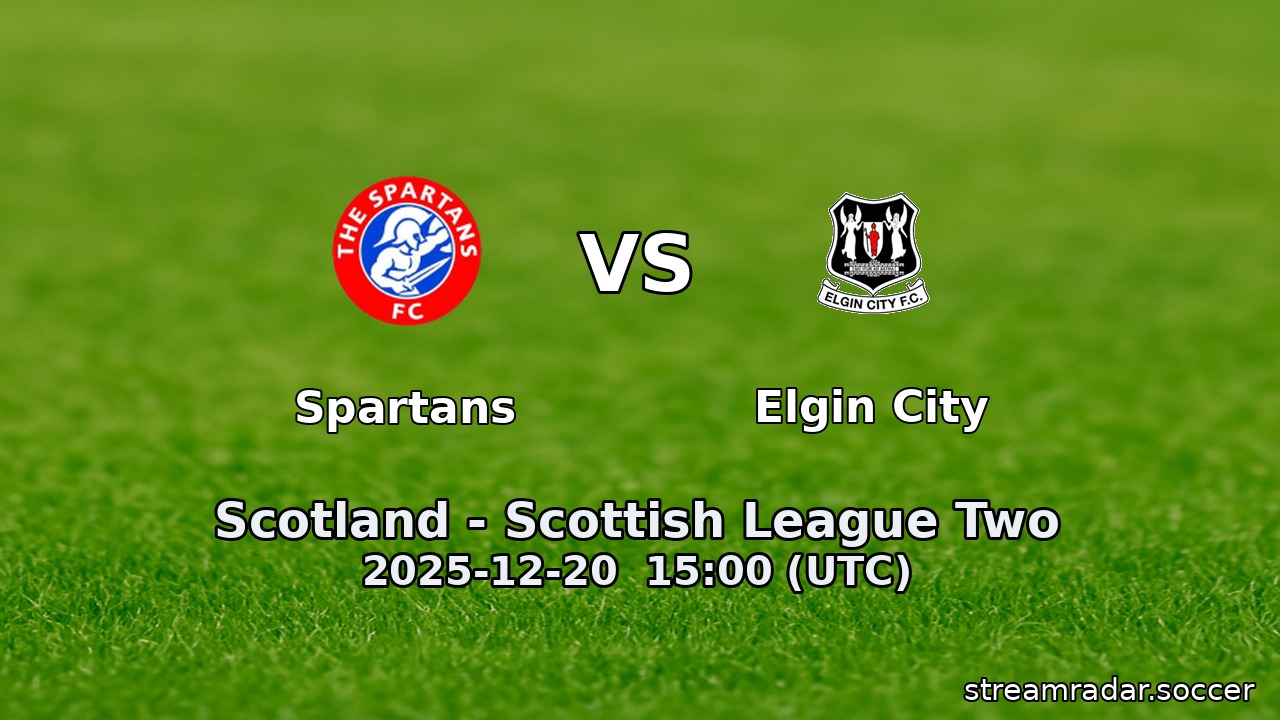 Spartans vs Elgin City