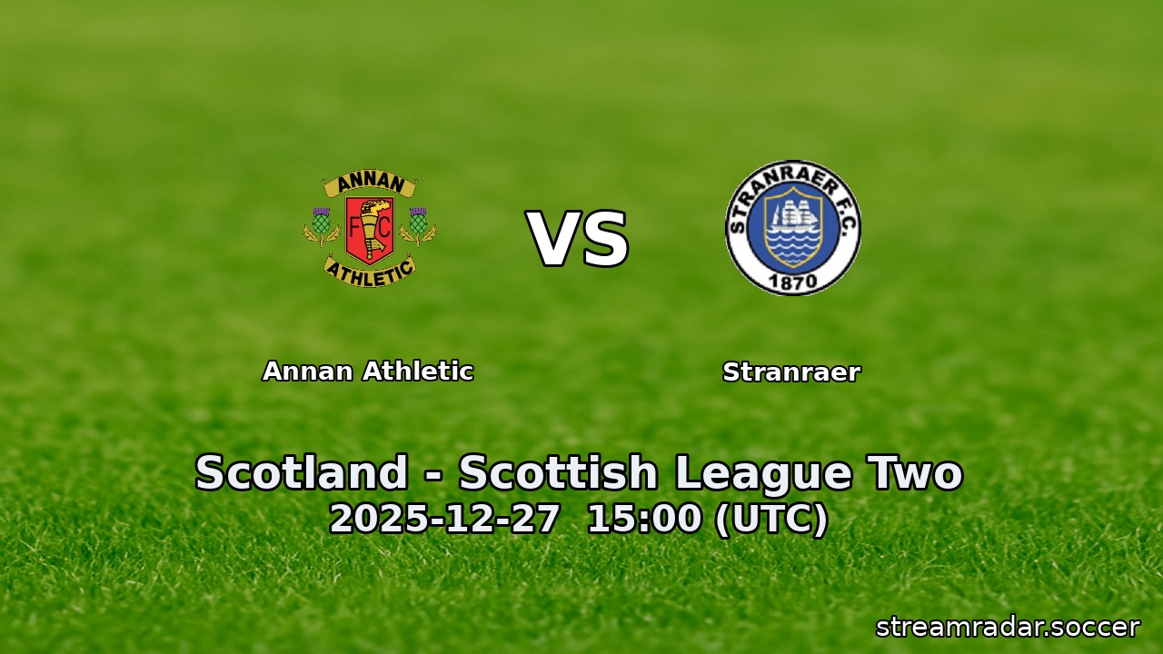 Annan Athletic vs Stranraer