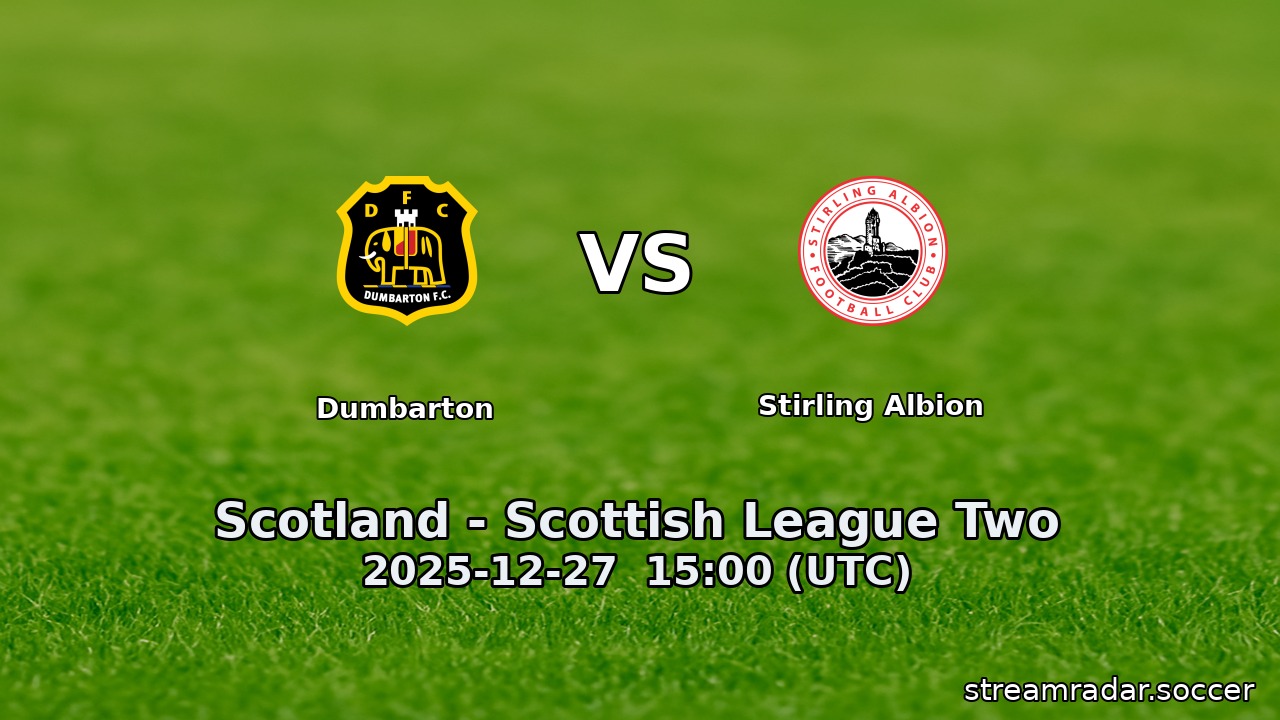 Dumbarton vs Stirling Albion