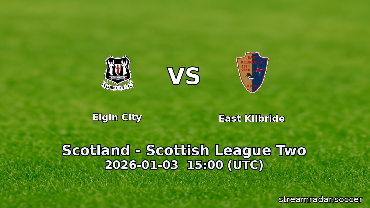 Elgin City vs East Kilbride