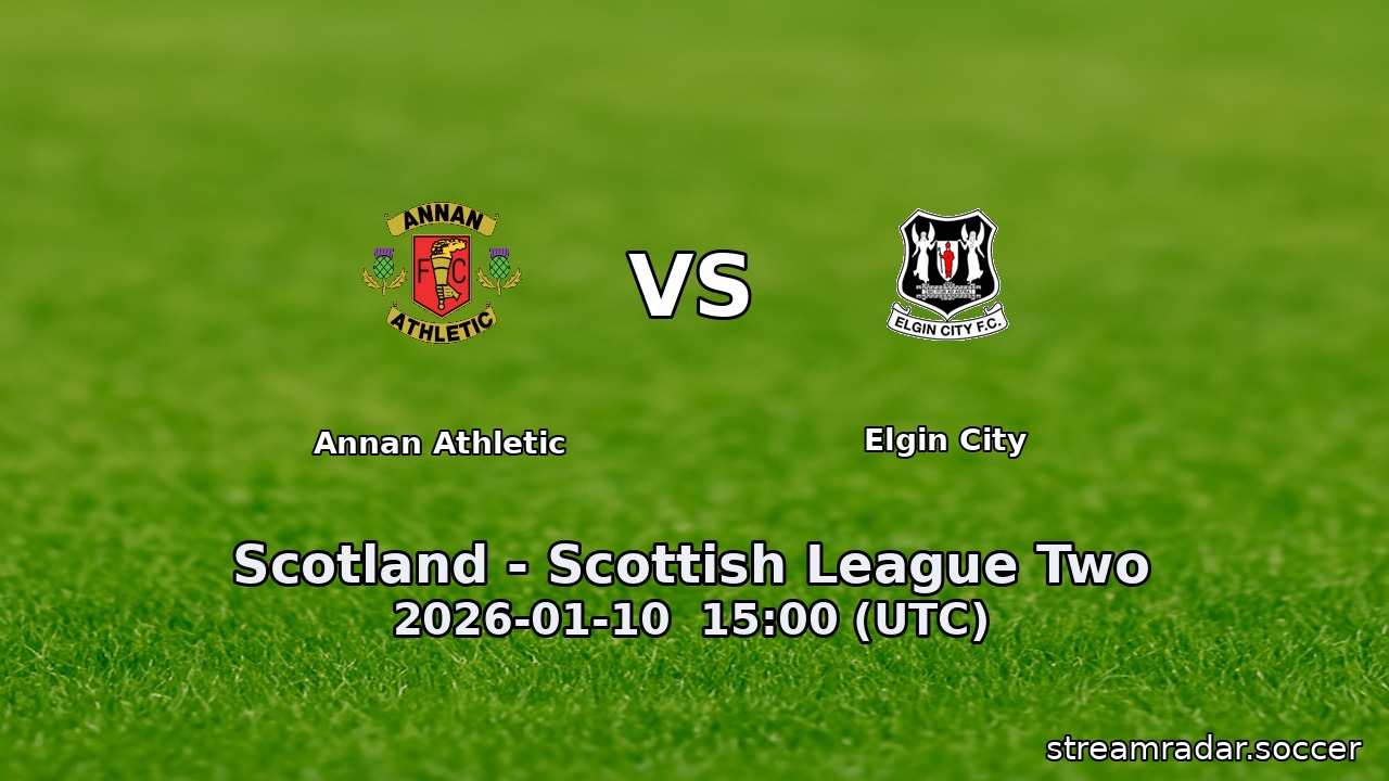Annan Athletic vs Elgin City