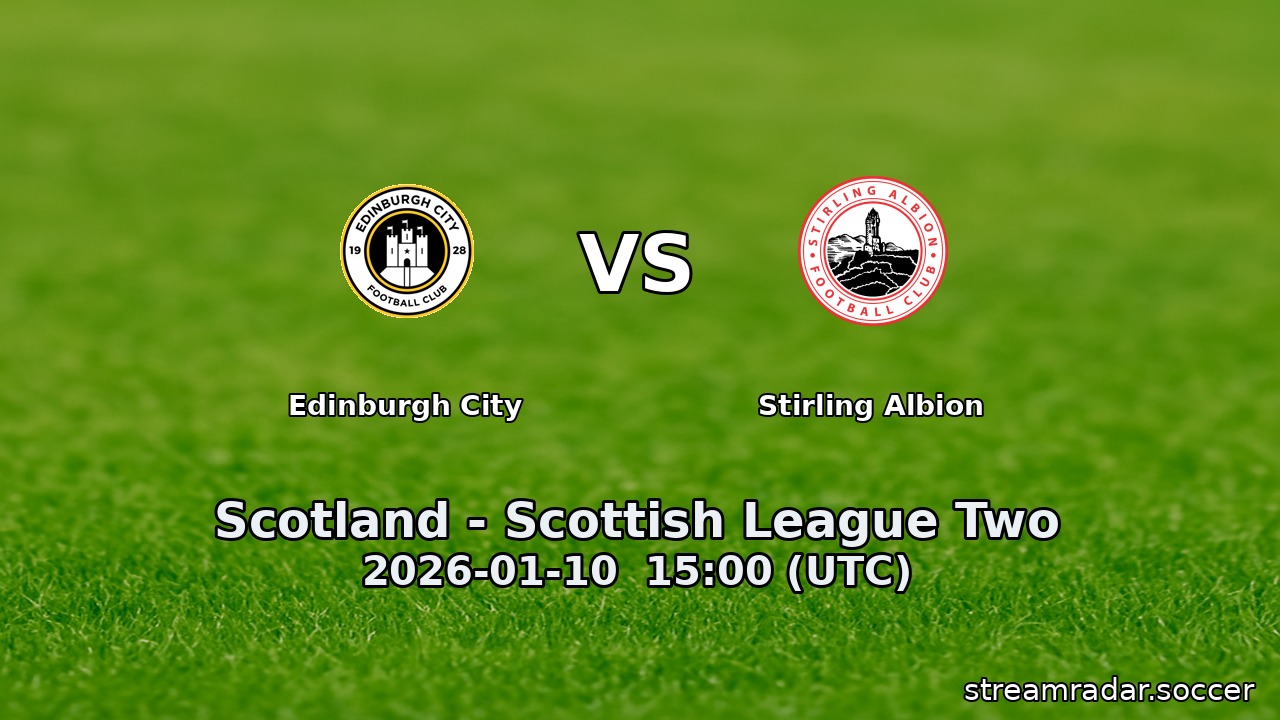 Edinburgh City vs Stirling Albion