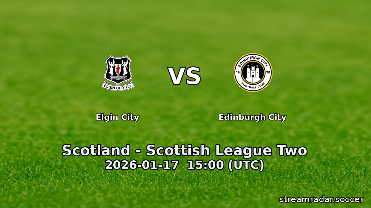 Elgin City vs Edinburgh City