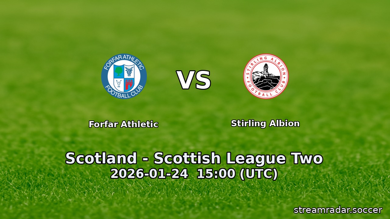 Forfar Athletic vs Stirling Albion