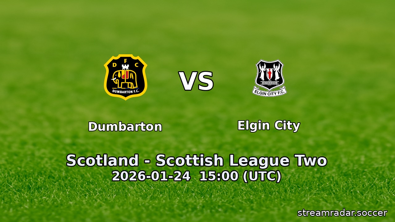Dumbarton vs Elgin City