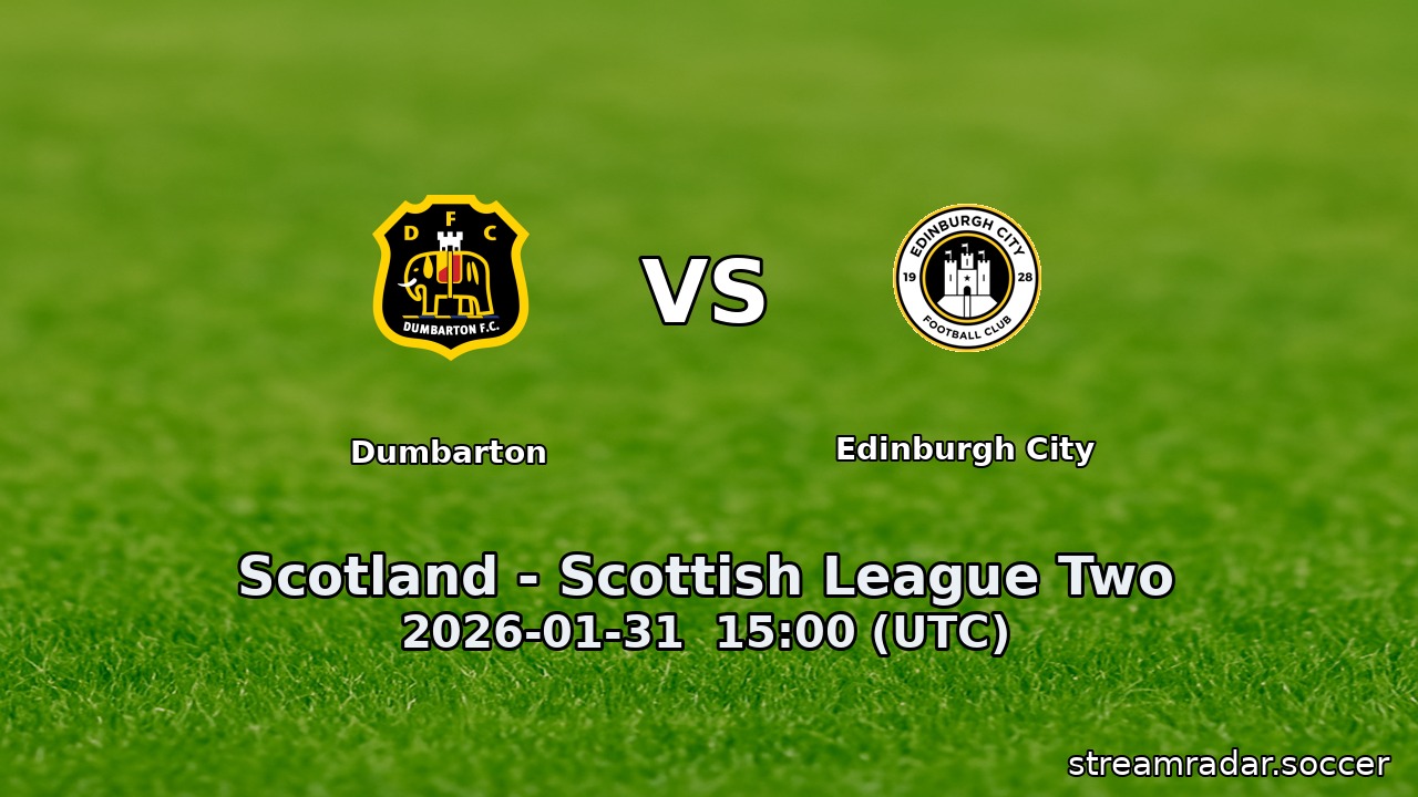 Dumbarton vs Edinburgh City