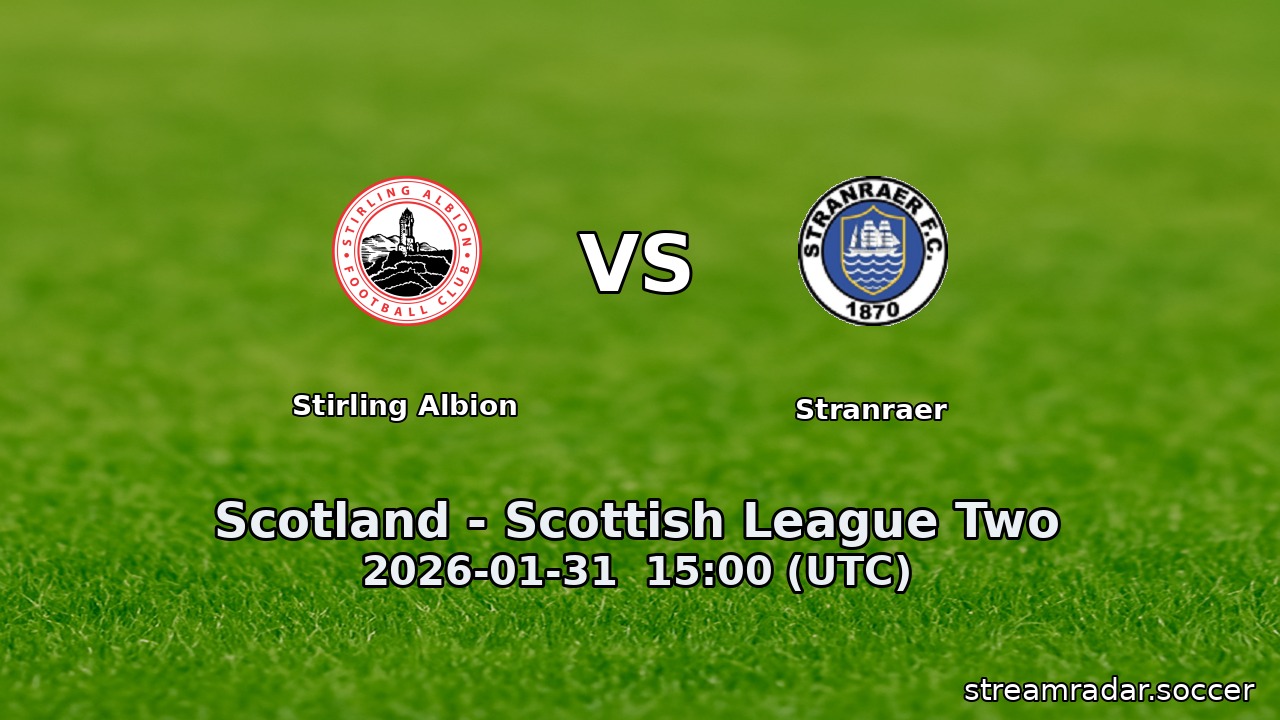Stirling Albion vs Stranraer