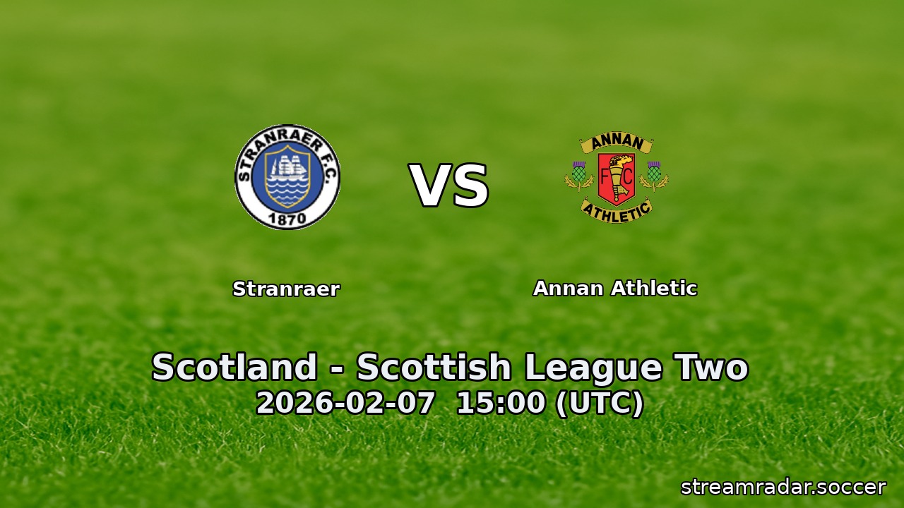 Stranraer vs Annan Athletic