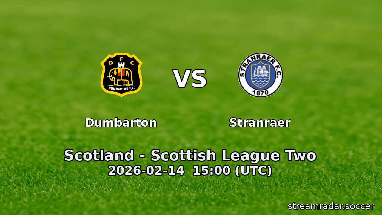 Dumbarton vs Stranraer