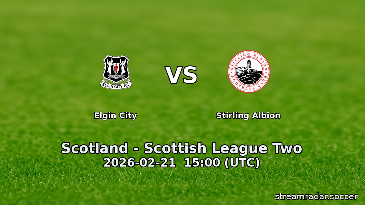 Elgin City vs Stirling Albion