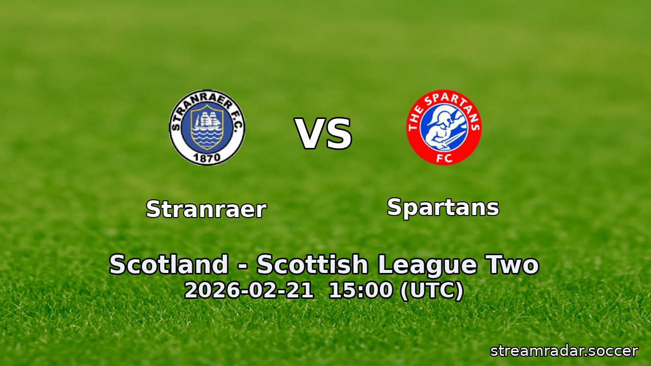 Stranraer vs Spartans