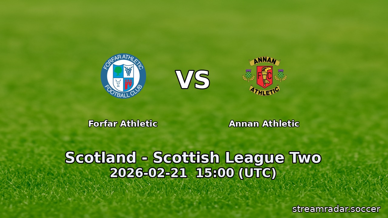 Forfar Athletic vs Annan Athletic