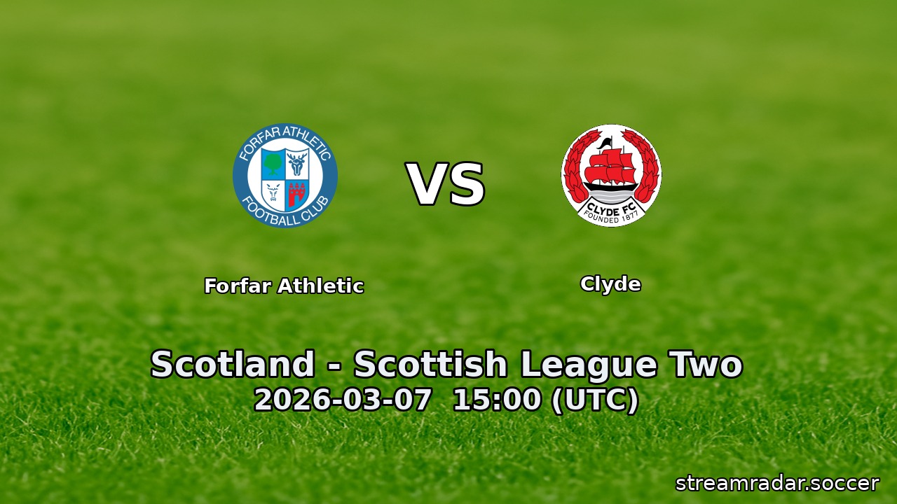 Forfar Athletic vs Clyde