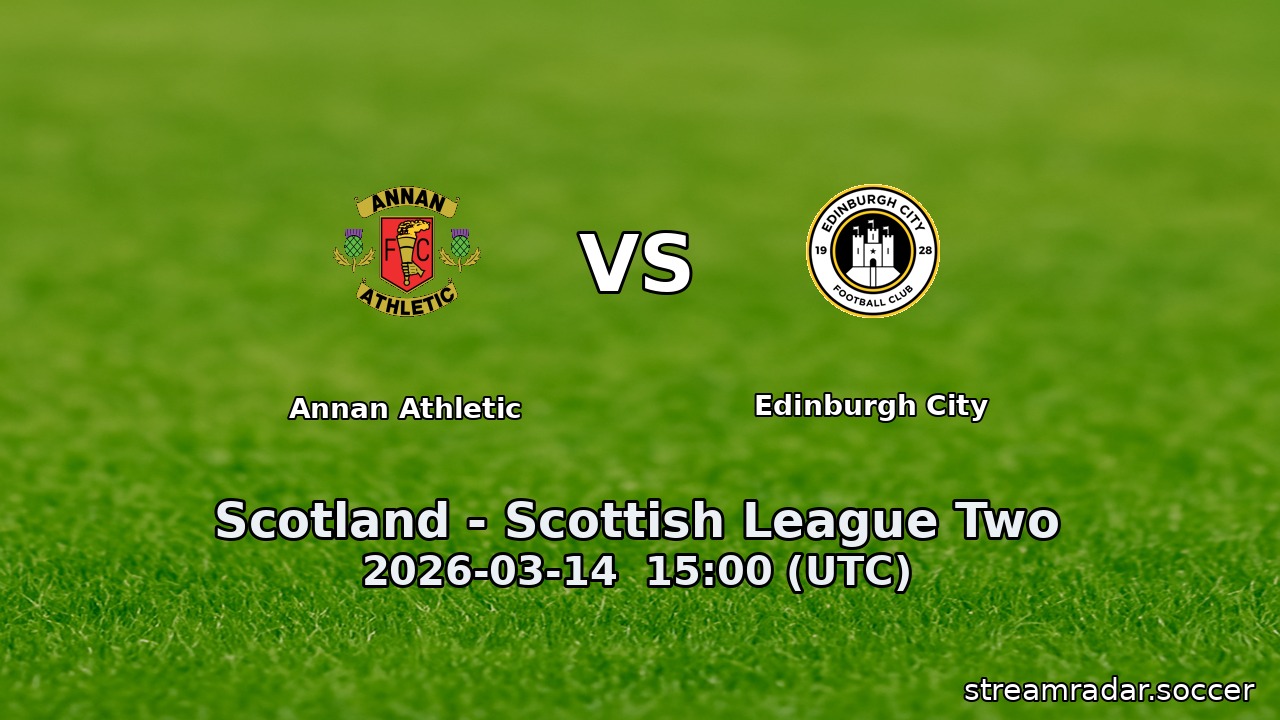 Annan Athletic vs Edinburgh City