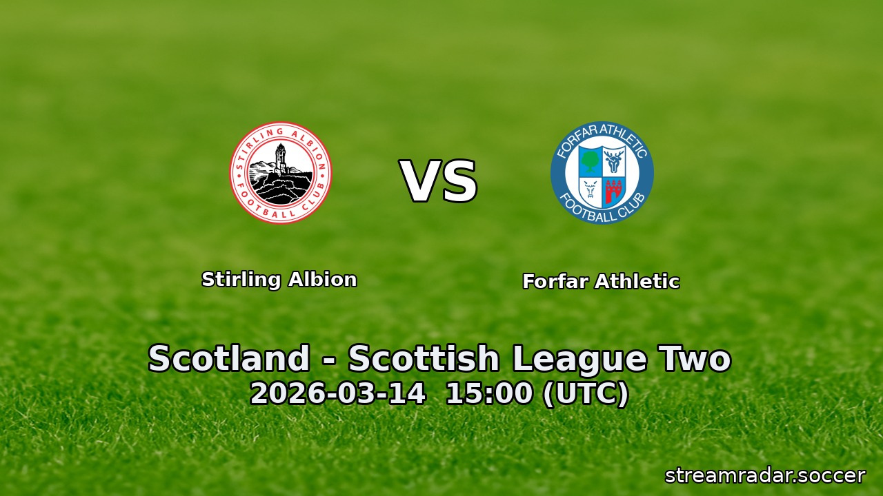 Stirling Albion vs Forfar Athletic