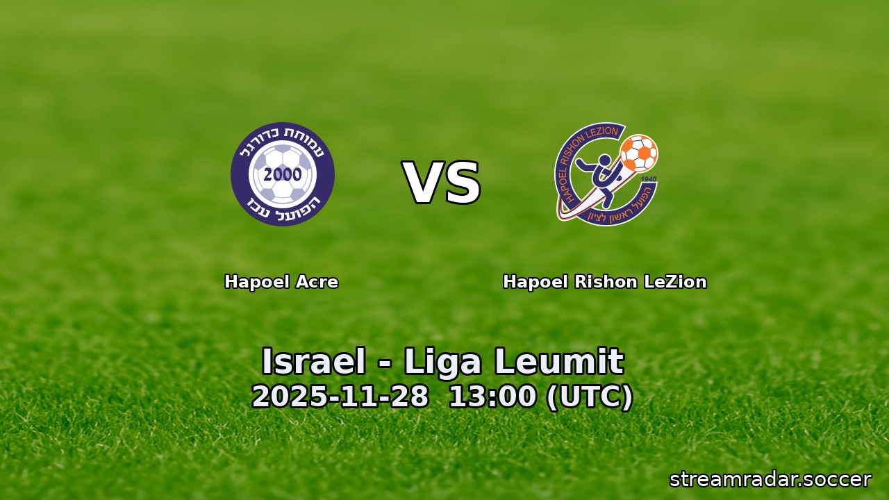 Hapoel Acre vs Hapoel Rishon LeZion