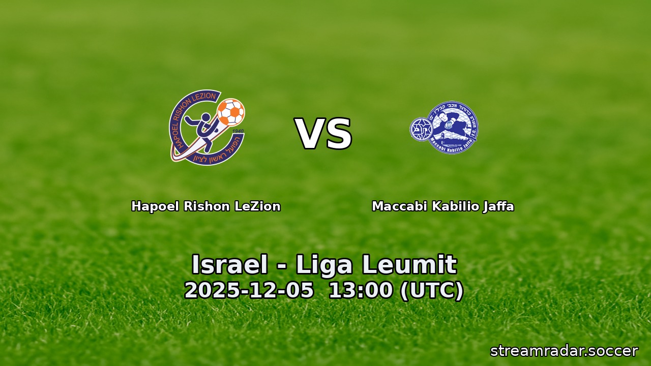 Hapoel Rishon LeZion vs Maccabi Kabilio Jaffa