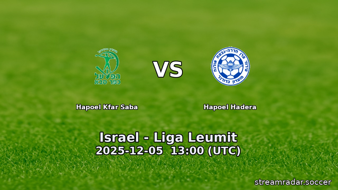 Hapoel Kfar Saba vs Hapoel Hadera