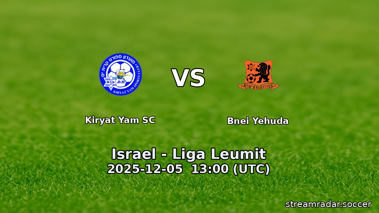 Kiryat Yam SC vs Bnei Yehuda