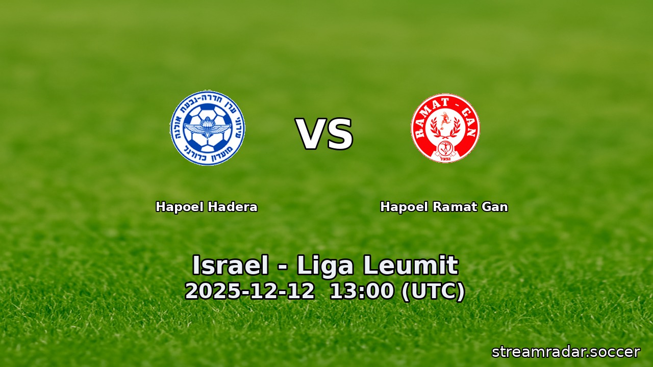 Hapoel Hadera vs Hapoel Ramat Gan