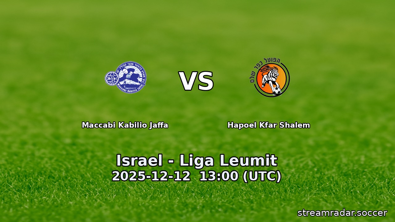 Maccabi Kabilio Jaffa vs Hapoel Kfar Shalem