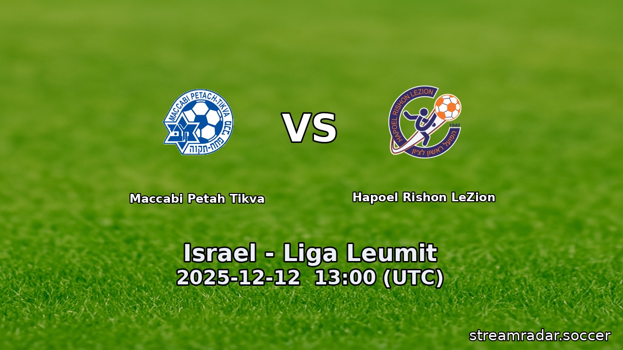 Maccabi Petah Tikva vs Hapoel Rishon LeZion